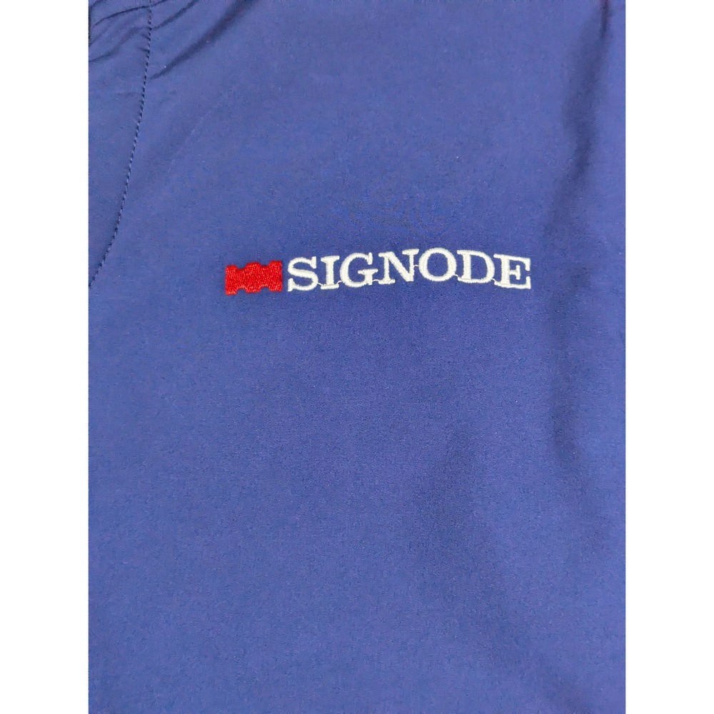Marmot Mens Blue Softshell Full Zip Fleece Lined Vest Signode Logo E98070 Large - Picture 4 of 11